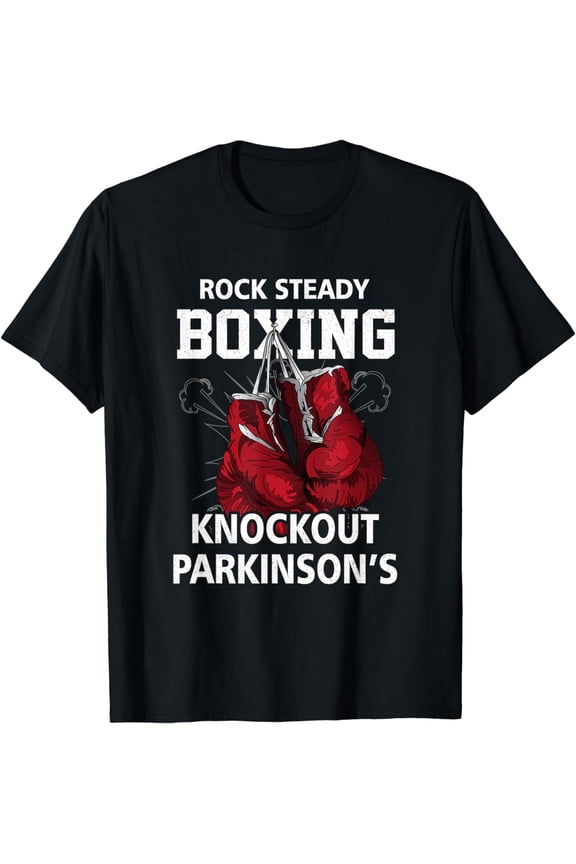 Vintage Boxing Gloves Rock Steadys Boxing Knockout Parkinson T-Shirt mens t shirt，black，women，funny，misfits，men，journey，t-shirt