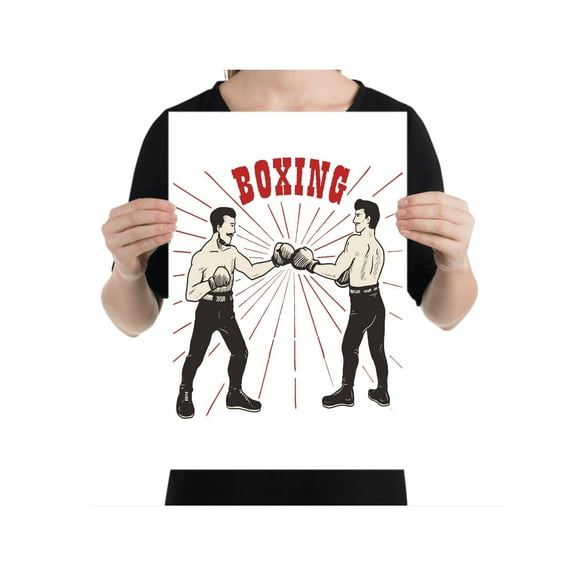 Vintage Boxing Poster - Retro Boxer Wall Art for Sports Enthusiasts & Classic Decor