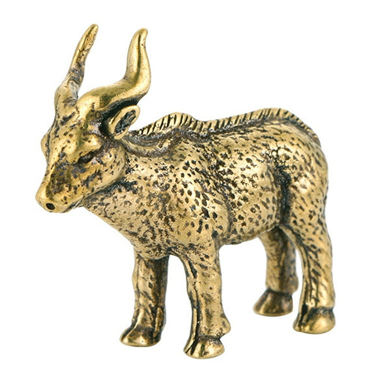 Vintage Brass Antelope Statue Brass Goat Figurine Lifelike Animal Tea Pet  Decor Golden 