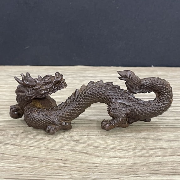 Vintage Brass Chinese Zodiac Figurine Solid Alloy Animal Decor Feng Shui Ornament for Home Office Desk or Entryway Display
