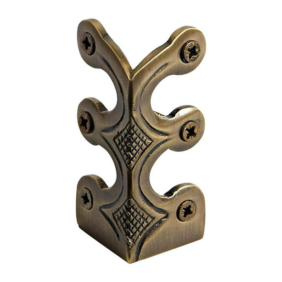 Vintage Brass Corner Protectors | Decorative Metal Wall & Skirting Board Guards | Furniture Edge Protectors for Tables, Desks & Cabinets