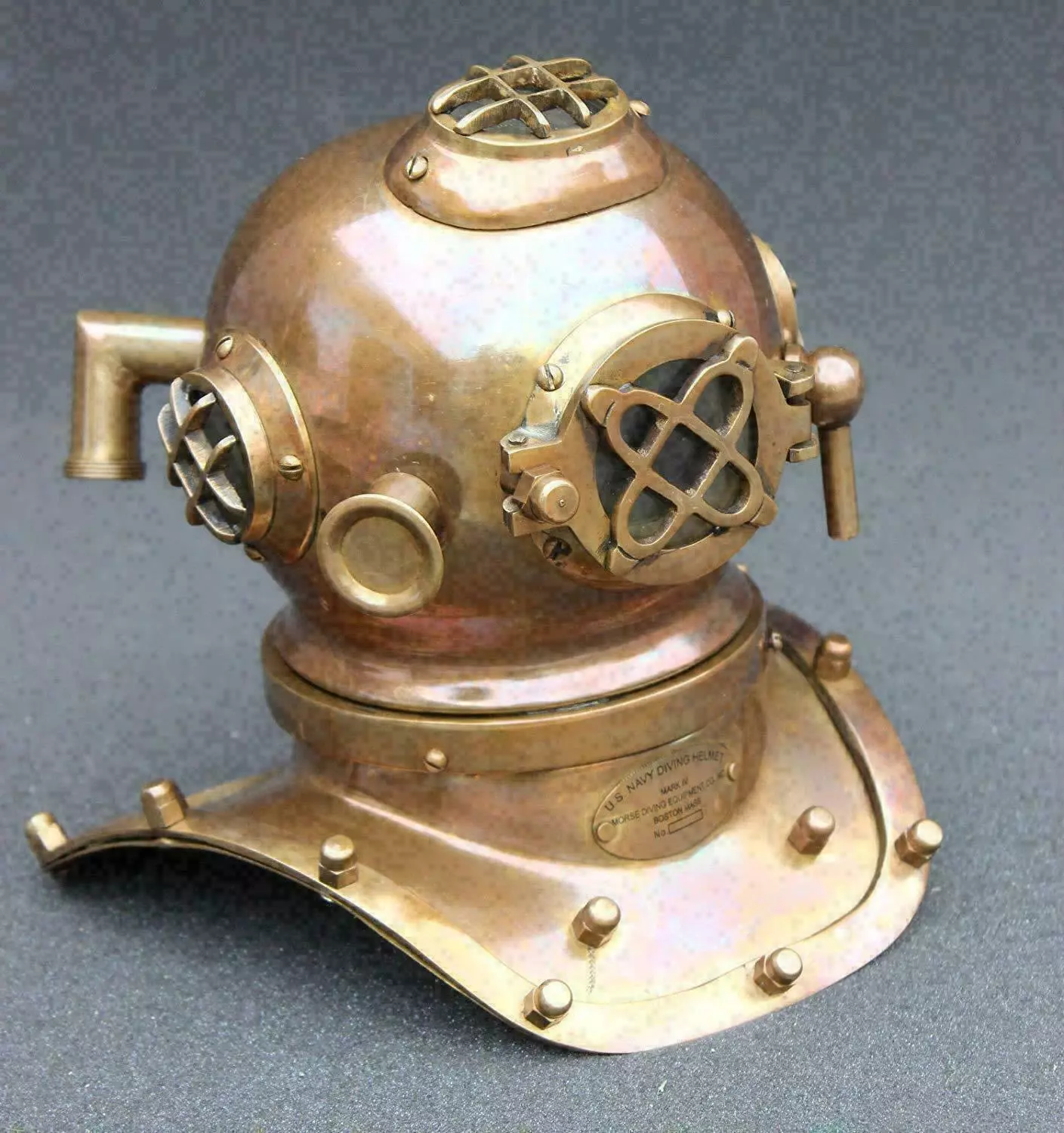 Vintage Brass Deep Sea US Navy Mark V Diving Marine Scuba Divers Helmet ...