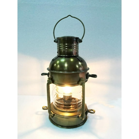 Vintage Brass Electric Lamp Maritime Ship Lantern Boat Light Decorative Light