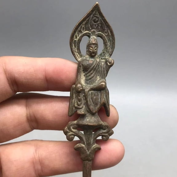 Vintage Brass Figurine Statue Antique Style Collectible Desktop Decoration Ornament for Home Office Display