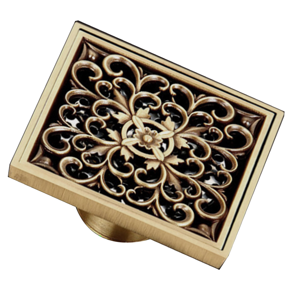 Vintage Brass Floor Drain Yard Filter Flooring Bathtub Strainer