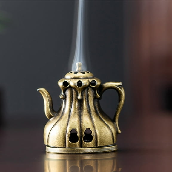 Vintage Brass Flower Incense Burner, Multi-Functional Incense Diffuser With Lid For Buddha, 9-Hole Incense Holder For Relaxation, Meditation & Home Decoration