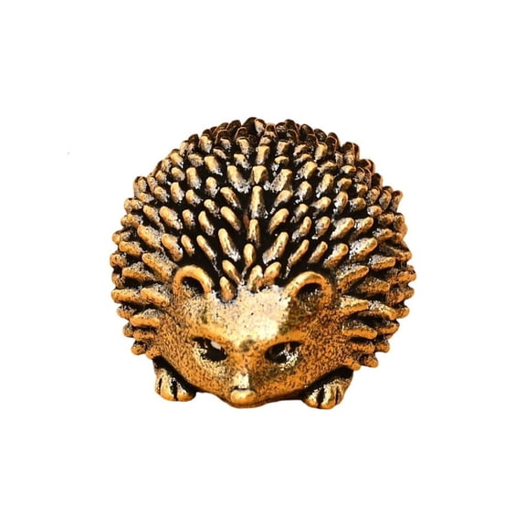 Vintage Brass Hedgehog Sculpture Miniature AntiqueAn1ma1Figurine Fengshuis Figure for Collector and Unique Gift Giving