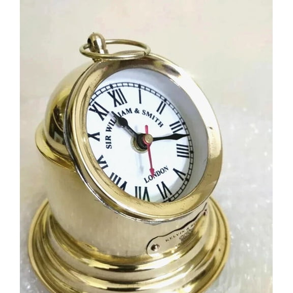 Vintage Brass Nautical Desk Clock London Marine Ship Mantel Clock Grandmother, Grandfather, Birthday, Valentine Gift