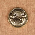 thumbnail image 1 of Vintage Brass Ox Sculpture Yin Yang Design Chinese Style Paperweight Tea Pet Figurine Desk Decor for Home or Office Display, 1 of 5
