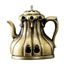 Vintage Brass Teapot Shaped Candle Holder, Antique Decorative Tabletop Lantern for Home Decor, Unique Gift Idea