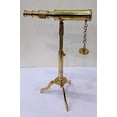 thumbnail image 1 of Vintage Brass Telescope on Tripod Stand – Antique Desktop Telescope for Home & Office Decor, 1 of 4