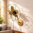thumbnail image 1 of Vintage Brass Wall Fan | Retro Home Decor, 3-Speed Motor, 1 of 5