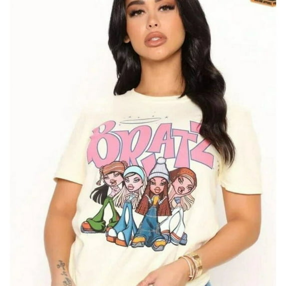 Vintage Bratz Cartoon T-Shirt, Bratz Doll Shirt, Bratz Movie Shirt,Navy Color,Size M