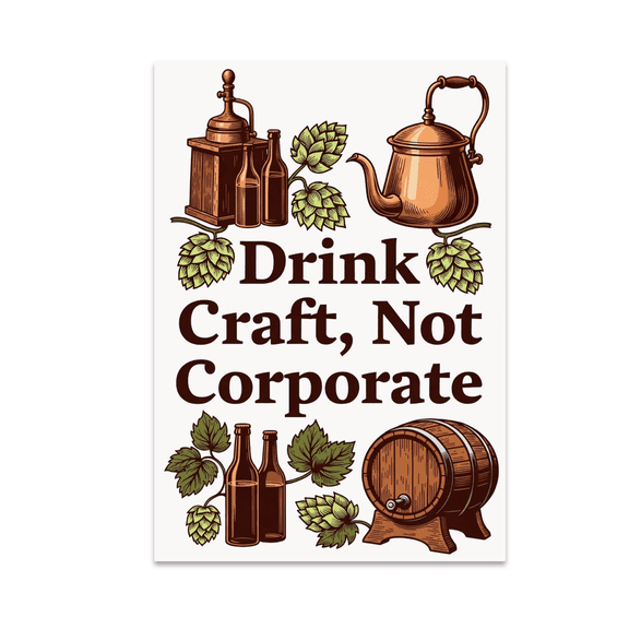 Vintage Brewing Art - Craft Beer Enthusiast - 13x19 Poster Print