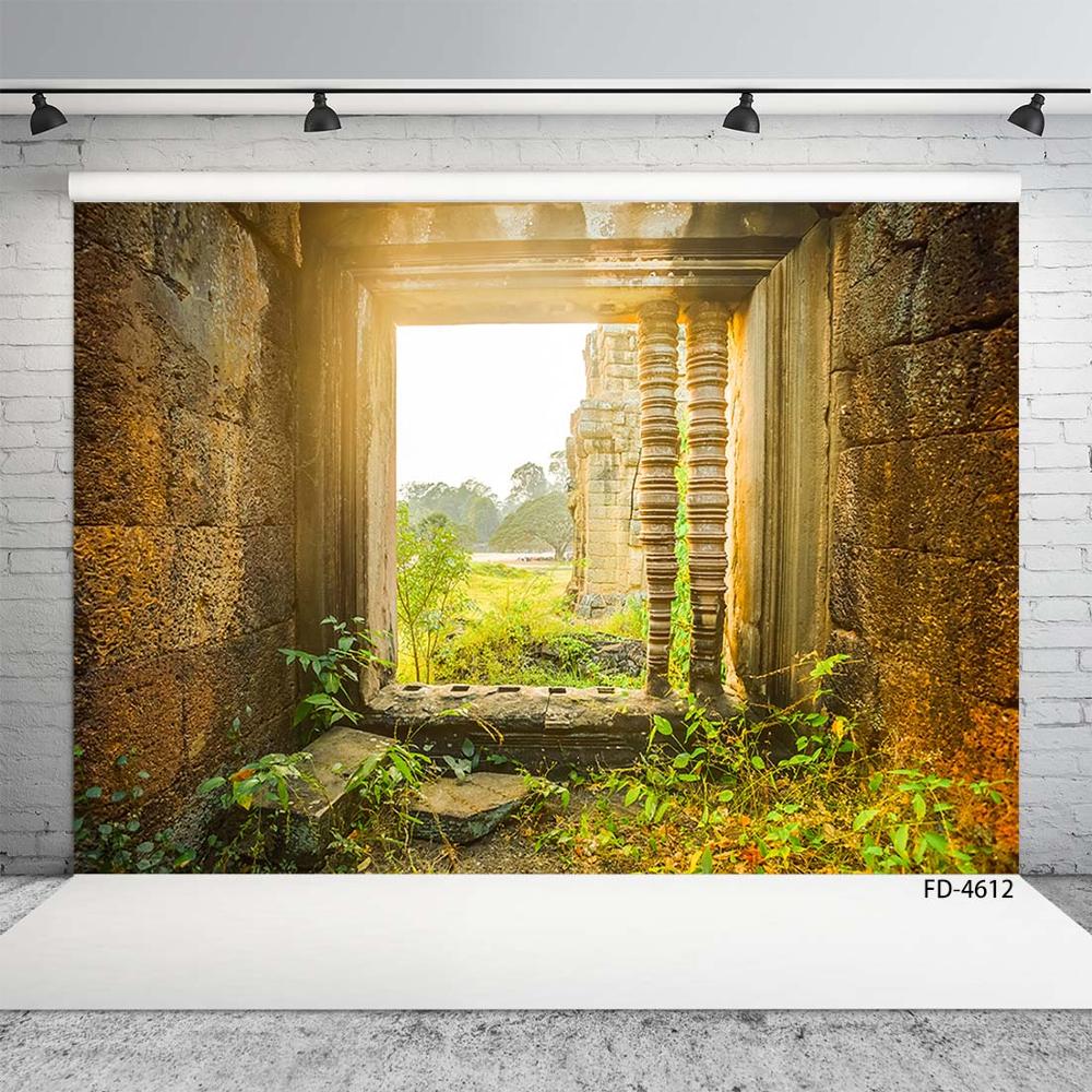 Building For Backdrop Vintage Brick Building Plant Photo Backdrop Customized Scenery ...
