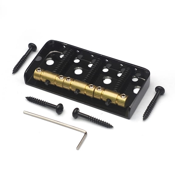 Vintage Bridge Brass 3-Saddles Electric Guitar Replacement Parts for Telecaster Guitar