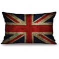 thumbnail image 1 of Vintage British Flag Waist Lumbar Cotton Linen Throw Pillow case Cushion Cover for Sofa Home Decorative Oblong 12x20 Inches, 1 of 6