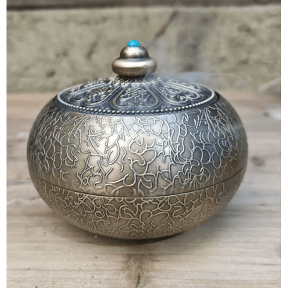 Vintage Bronze Buddha Censer Incense Burner Unique Ritual Incense holder,Tibet culture Ash catcher censer Incensory Decorative Exquisite