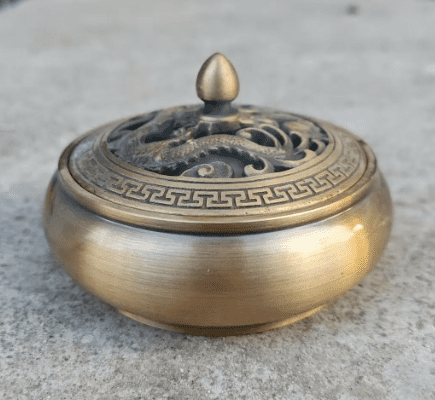 Vintage Bronze Buddha Censer Incense Burner Unique Ritual  Incense holder, Tibet culture Brass Ash catcher censer Decorative Incensory kk079