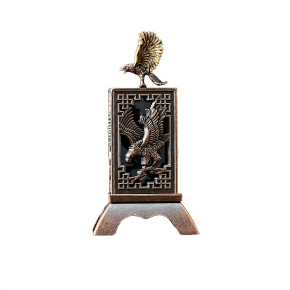 Vintage Bronze Eagle Figurine with Intricate Detailing, Decorative Desk Ornament, Collectible Sculpture for Office or Home Décor, Unique Gift Idea for Bird Lovers Sturdy Metal Construction