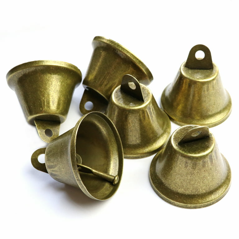 10pcs Bronze Bell Metal Loose Beads Small Jingle Bells for Crafts DIY Pet  Use