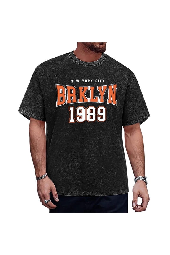Vintage Brooklyn 1989 Graphic Tee Inspired Distressed Look