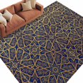 thumbnail image 1 of Vintage Brown Area Rugs Collection 5'x8', Retro Abstract Mediterranean Style Art Non Slip Indoor Rectangle Throw Runner Rug Floor Mat Carpet for Living Room Dining Table Bedroom Nursery, 1 of 9