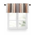thumbnail image 1 of Vintage Brown Beige Stripes Valances for Windows Peeling Paint Effect Texture Valance Rod Pocket Short Window Treatments Curtains for Kitchen Bathroom Living Room Bedroom, 42 x 18 Inch, 1 of 7