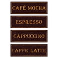 thumbnail image 1 of Vintage Brown Cappuccino Espresso  Latte Mocha Adult Kitchen Decor; 4 - 18" x 6" Unframed Posters, 1 of 3