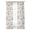 thumbnail image 1 of Vintage Brown Floral Sheer Curtains 2 Panels Set Farmhouse Flower Pastoral Style Lihgt Filtering Rod Pocket Voile Drape, Semi Sheer Window Curtains for Bedroom Living Room, 52"x108", 1 of 5