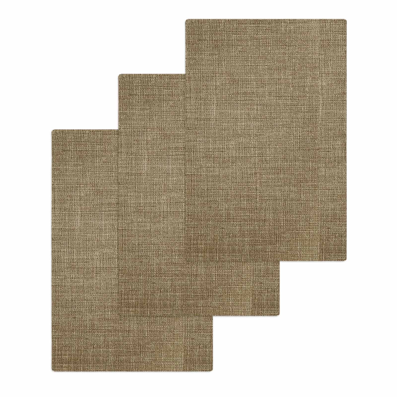 Vintage Brown Kitchen Dish Towels for Drying Dishes Set of 3, Farmhouse Retro Dark Solid Color Linen Texture Waffle Weave Microfiber Hand Tea Bathroom Towels Quick Dry & Absorbent Towel 15.7x23.6