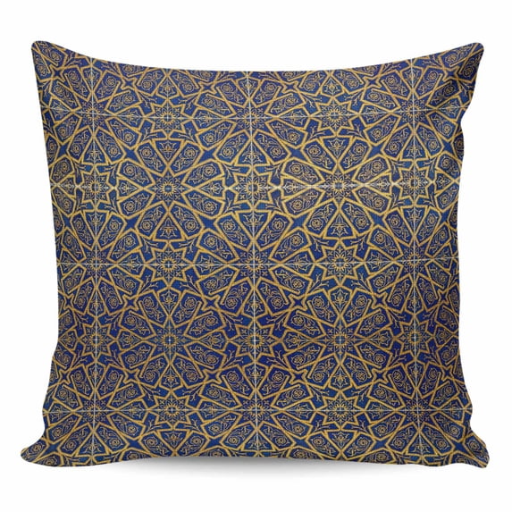 Vintage Brown Pillow Covers 18x18 Inch Decorative Throw Pillow Cover, Retro Abstract Mediterranean Style Art Sofa Pillowcases Accent Cushion Case Home Decor Bedroom Living Room