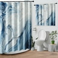 thumbnail image 1 of Vintage Brown Shower Curtain Set with Window Curtain, Royal Abstract Line Modern Bathroom Window Curtain with Waterproof Shower Curtain Set for Bathroom Decor, 1 of 8