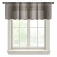 thumbnail image 1 of Vintage Brown, Valance Curtains for Kitchen/Living Room/Bathroom/Bedroom Window, Rod Pocket Small Topper Half Short Window Curtains Voile Sheer Scarf, Ombre Abstract Minimalist Geometric 42"x18", 1 of 8