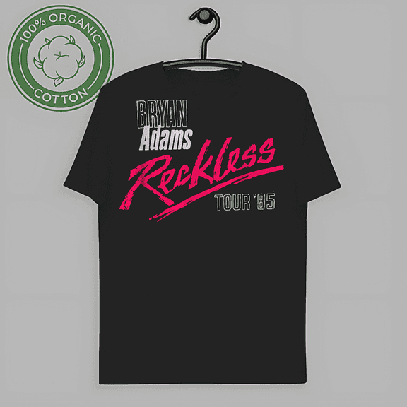 Vintage Bryan Adams Reckless Tour Cotton Black Short Sleeve S-5XL Unisex Shirt-TH65468