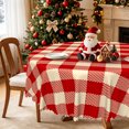 thumbnail image 1 of Vintage Buffalo Check Round Tablecloth,70 Inch,Christmas Washable Table Cover for Holiday Party Kitchen Dinning Decor, 1 of 6