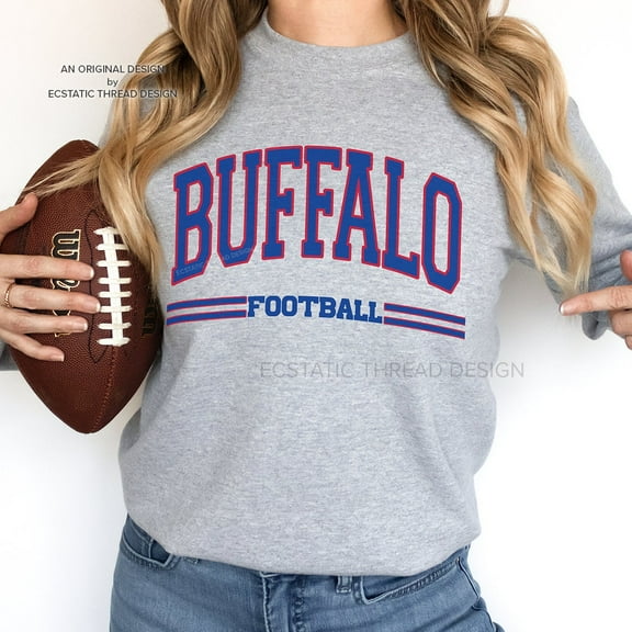 Vintage Buffalo Football Sweatshirt, Game Day Shirt, Sport Grey Color, Size 3XL