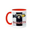thumbnail image 1 of 3dRose, Vintage Bugatti Automobile Advertising Poster, 15oz Two-Tone Red Mug, 1 of 7