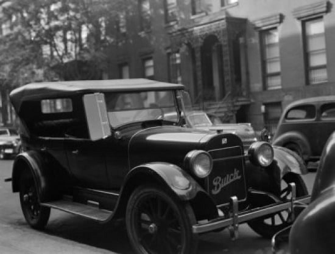 Vintage Buick parked on street Canvas Art - (24 x 36)