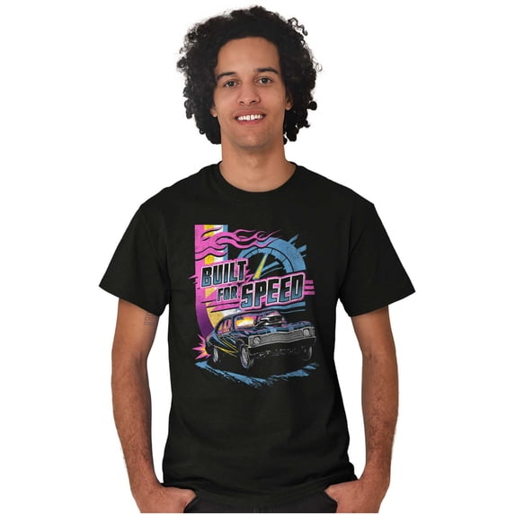 Vintage Built For Speed Racecar Sport Plus Size Crewneck Graphic Tee Shirt Brisco Brands 2X