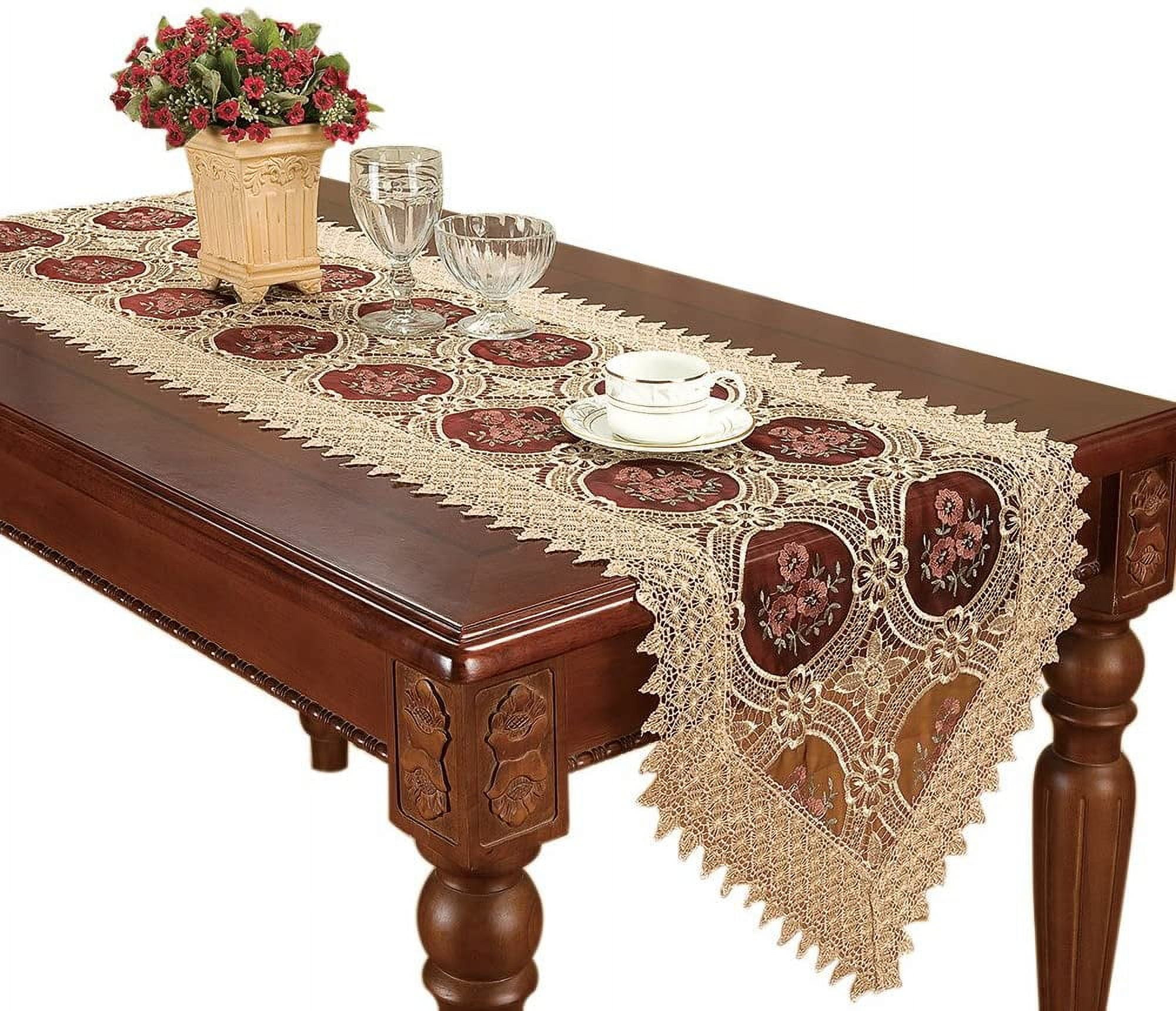 battenburg lace dresser scarves Battenburg Dresser Scarf