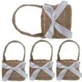 thumbnail image 1 of WRITWAA 4-Pack Linen Storage Baskets for Wedding Decor, Multi-Color Lightweight Reusable Organizer Bags, 1 of 7