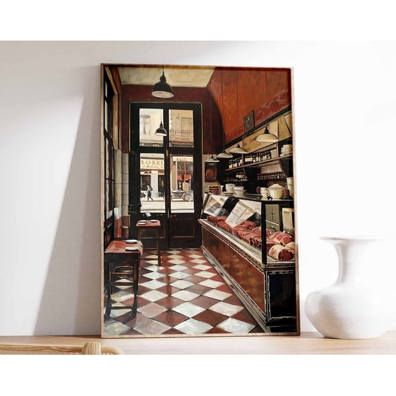 Vintage Butcher Shop Poster, Retro Butcher Wall Art, Food Poster, Kitchen Decor, Classic Butcher Vintage Meat Art, Retro Culinary Decor Wall Art, Modern Wall Decor, 8x12 UNFRAMED