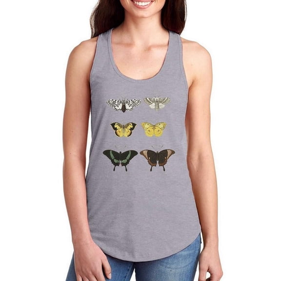 Vintage Butterflies Vi Racerback Tank Women -Vision Studio Designs, Female x-Small
