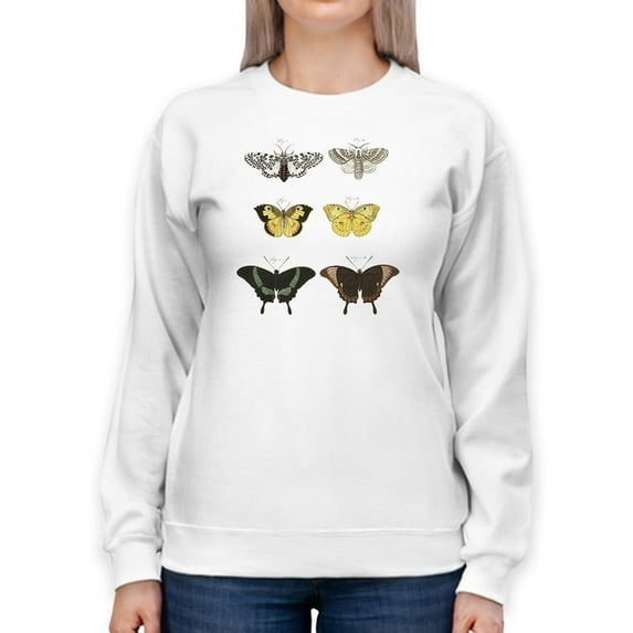 Vintage Butterflies Vi Sweatshirt Women -Vision Studio Designs, Female 4X-Large
