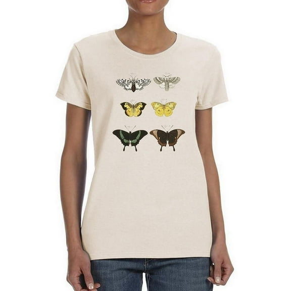 Vintage Butterflies Vi T-Shirt Women -Vision Studio Designs, Female XX-Large