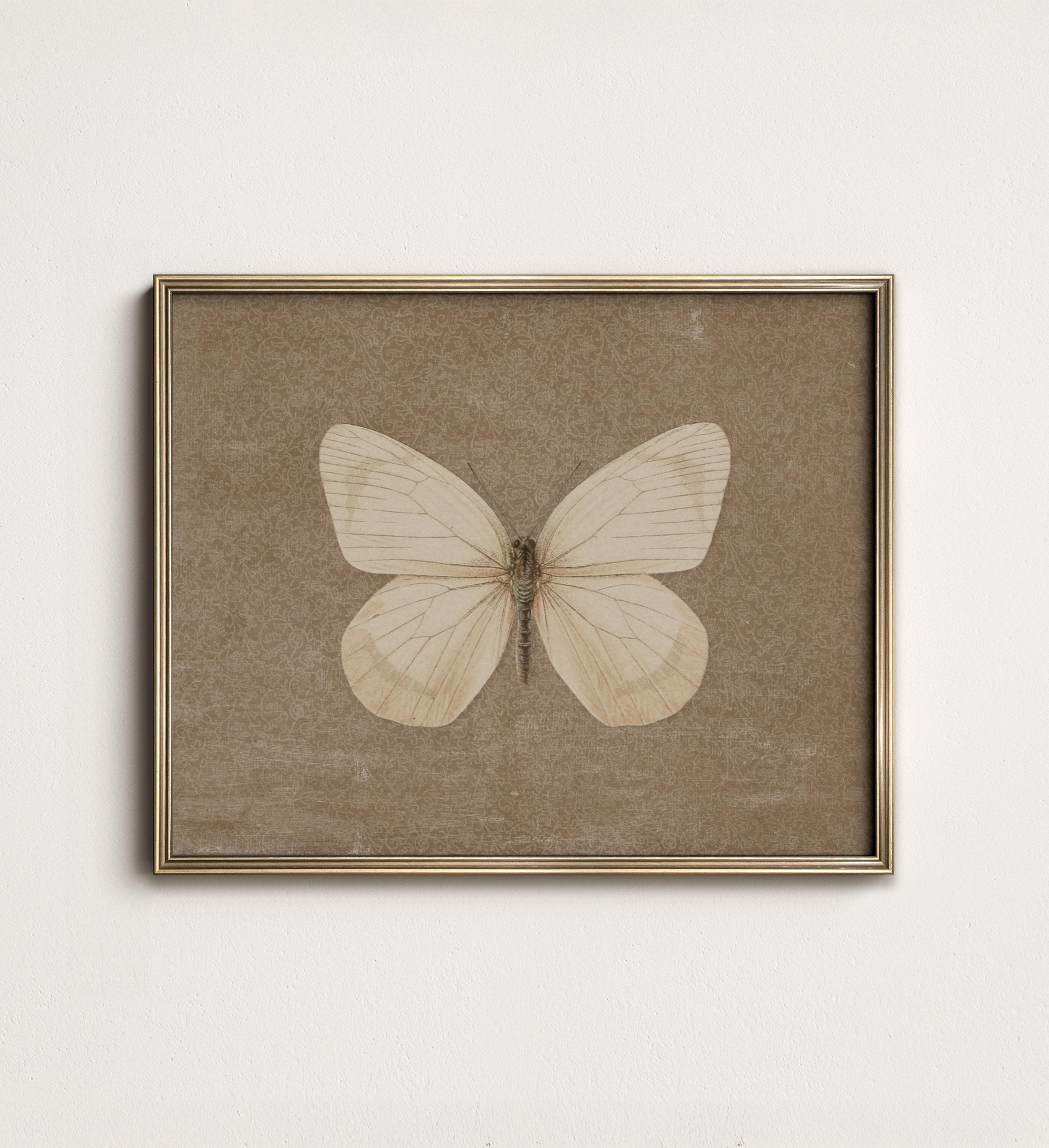 Vintage Butterfly Art Print: Neutral Cottagecore Decor (Printable ) 9 ...