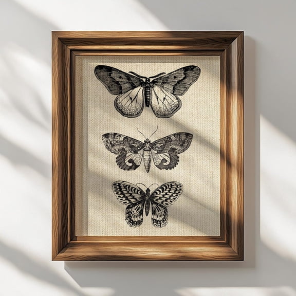 Vintage Butterfly Entomology Wall Art, Unframed Paper Print Size 8x12