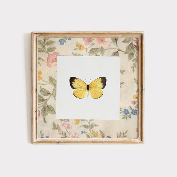Vintage Butterfly Fabric Border Trendy Wall Art Gift Idea Aesthetic