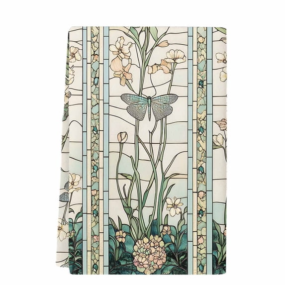 Vintage Butterfly Microfiber Kitchen Towel, Pastoral Botanical Teal Spring Summer Soft Absorbent Dish Towels, Quick Drying Washable Dishcloths for Kitchen Cleaning, Drying Dishes, 18x28 Inches
